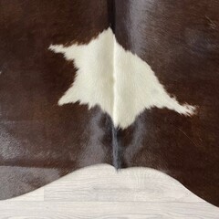Koeienhuid bruin wit 245x205cm