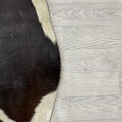 Koeienhuid bruin wit 245x205cm