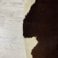 Koeienhuid bruin wit 245x205cm