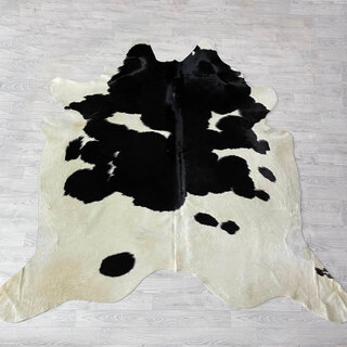Koeienhuid zwart bruin creme 235x235cm