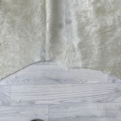 Koeienhuid zwart wit creme 200x220cm