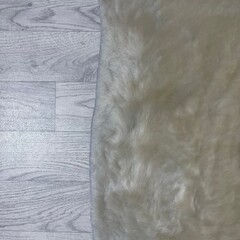 Koeienhuid zwart wit creme 200x220cm