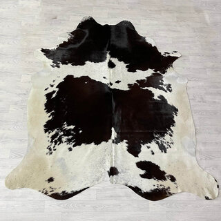 Koeienhuid bruin wit creme 240x215cm