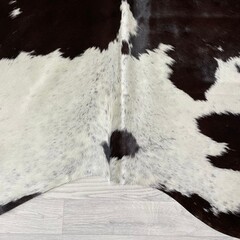 Koeienhuid bruin wit creme 240x215cm