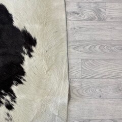 Koeienhuid bruin wit creme 240x215cm