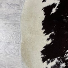 Koeienhuid bruin wit creme 240x215cm