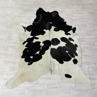 Koeienhuid zwart creme 225x195cm