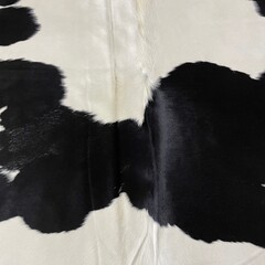 Koeienhuid zwart creme 250x235cm