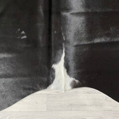 Koeienhuid zwart creme 235x205cm