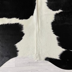 Koeienhuid zwart creme 270x250cm