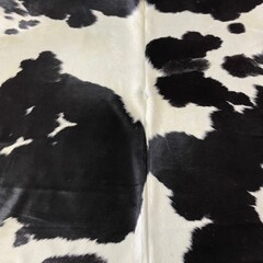 Koeienhuid zwart creme 270x250cm