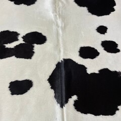 Koeienhuid zwart wit creme 250x235cm