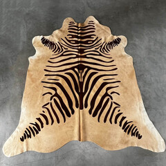 Koeienhuid zebraprint beige bruin
