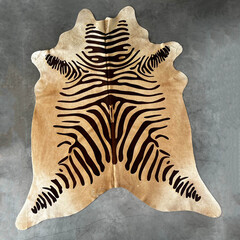 Koeienhuid zebraprint beige bruin