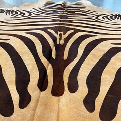 Koeienhuid zebraprint beige bruin