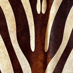 Koeienhuid zebraprint beige bruin