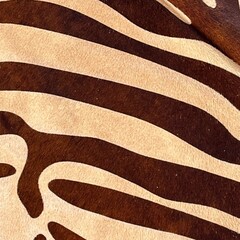 Koeienhuid zebraprint beige bruin