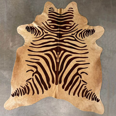 Koeienhuid zebraprint beige bruin