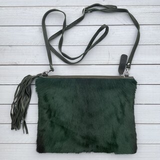 Tas Gemma springbok donker groen 29x23cm