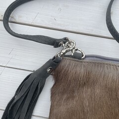 Tas Gemma springbok grijs 29x23cm