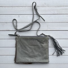 Tas Mickey springbok grijs 25x20cm