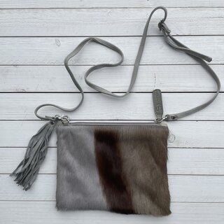 Tas Mickey springbok grijs 25x20cm