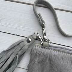 Tas Mickey springbok grijs 25x20cm