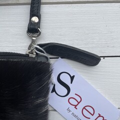 Tas Mickey koeienhuid (Ngubi) zwart 25x20cm