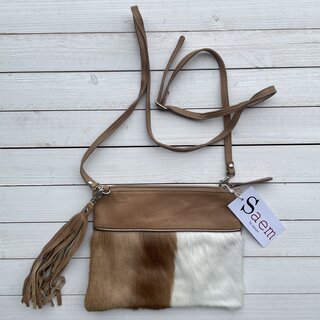 Tas Mickey springbok natural 25x20cm leather top