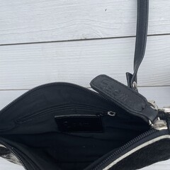 Tas Carol Koeienhuid (Nguni) zwart wit 23x15cm