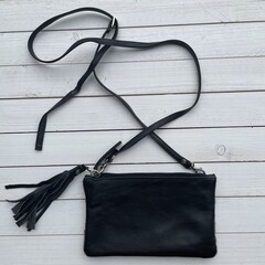 Tas Carol Koeienhuid (Nguni) zwart wit 23x15cm