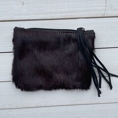 Tas Kim Springbokhuid dark wine 16x12cm