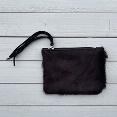 Tas Kim Springbokhuid dark wine 16x12cm