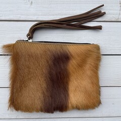 Tas Kim Springbokhuid oker 16x12cm