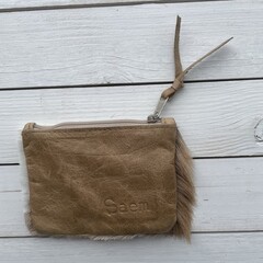 Tasje Issy springbok natural 12x9cm