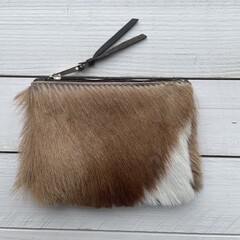 Tasje Issy springbok natural 12x9cm