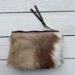 Tasje Issy springbok natural 12x9cm