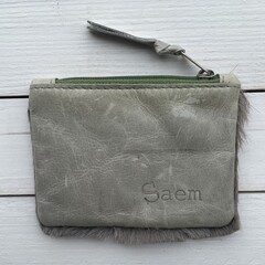 Tasje Issy springbok grijs 12x9cm