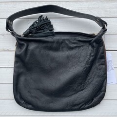 Tas XL koeienhuid (Nguni) zwart wit 35x28cm