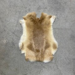 Konijnenvachten beige wit 45-50 x 30-40cm