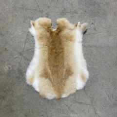 Konijnenvachten beige wit 45-50 x 30-40cm