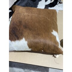 Koeienhuid kussen bruin zwart wit Normandiër 50x50cm