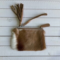 Tas Ann natural sprinbok 20x14cm