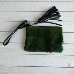 Tas Ann springbok donker groen 20x14cm