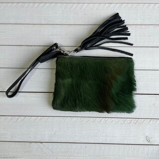 Tas Ann springbok donker groen 20x14cm