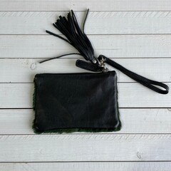Tas Ann springbok donker groen 20x14cm