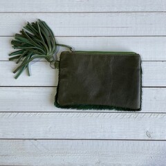 Tas Ann springbok donker groen 20x14cm - 3