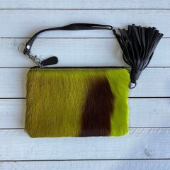 Tas Ann springbok licht groen 20x14cm