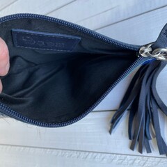 Tas Ann springbok donker blauw 20x14cm