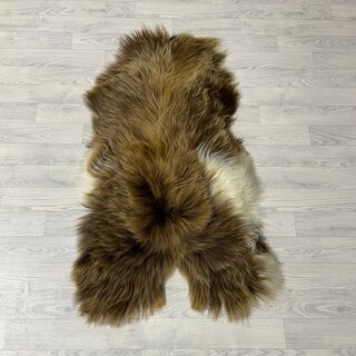 IJslander schapenvacht bruin wit 125x80cm  XL